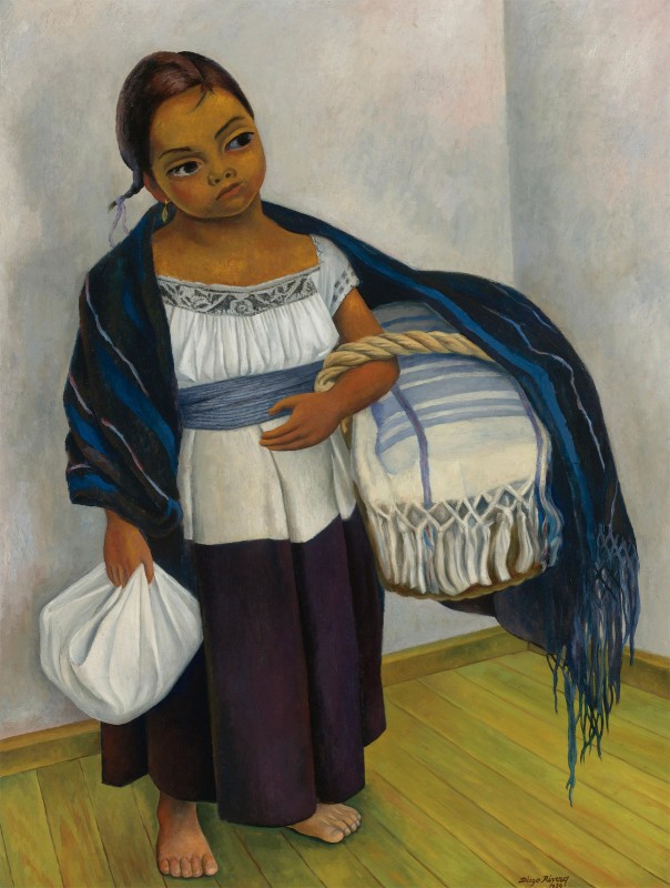 Portrait of Ten Year Old Juanita Roses, c.1939, Oil on Canvas