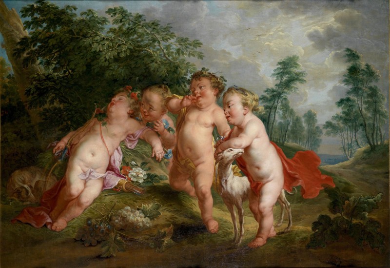 Sleeping Cupid Teased by Putti, c.1755, Oil on Canvas