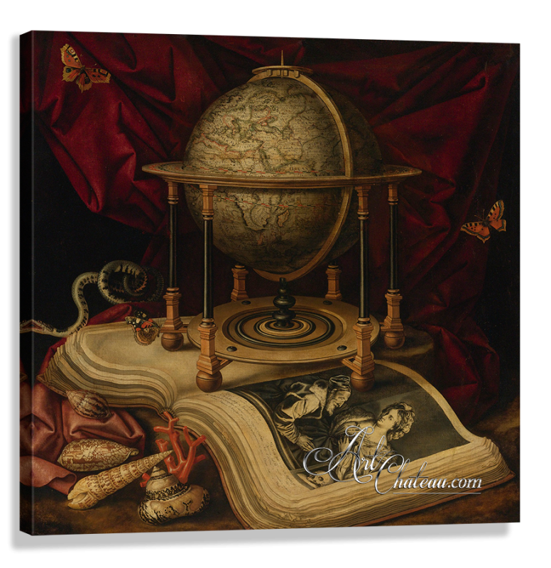 Still Life with A Terrestial Globe, after Carstian Luyckx
