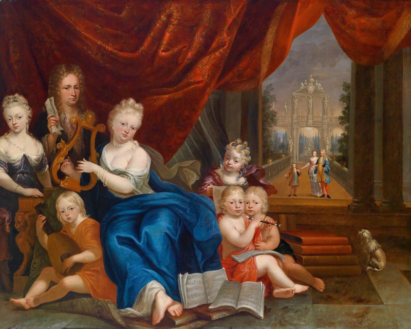 Portrait of the Pangaert d’Opdorp Family Playing Music, c.1770, Oil on Canvas