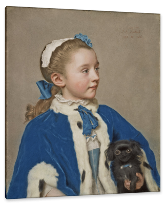 Portrait of Maria van Reede at Seven Years of Age, c.1756, Pastel on Parchment