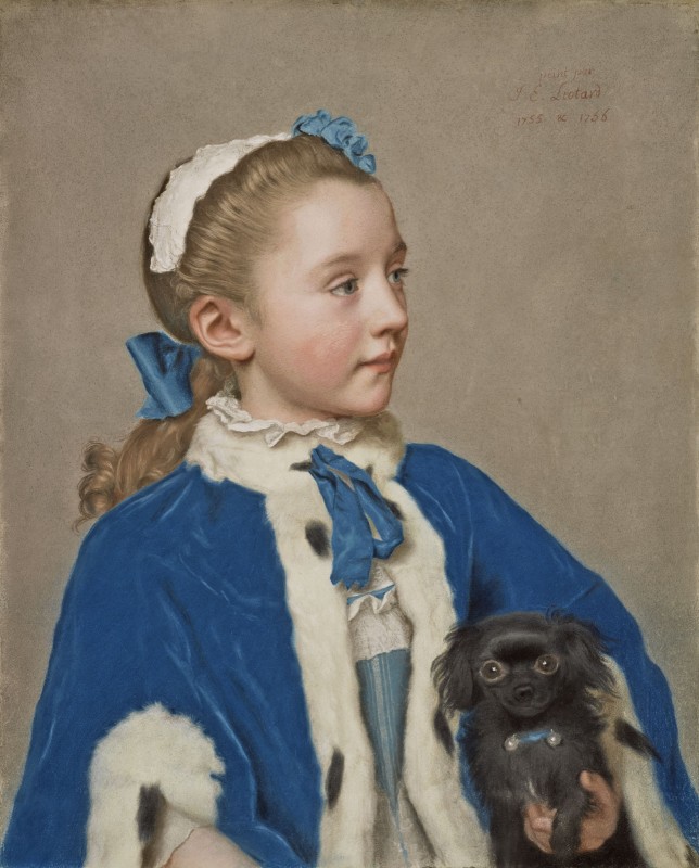 Portrait of Maria van Reede at Seven Years of Age, c.1756, Pastel on Parchment