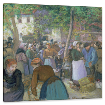 Poultry Market at Gisors, c.1885, Tempera and Pastel on Parchment
