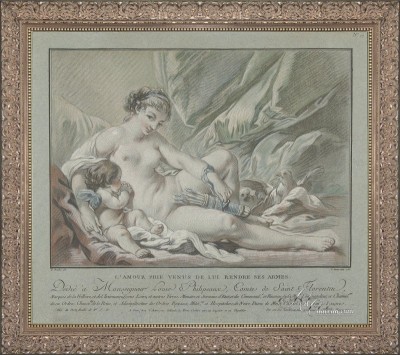 Cupid and Venus, after Louis Marin Bonnet