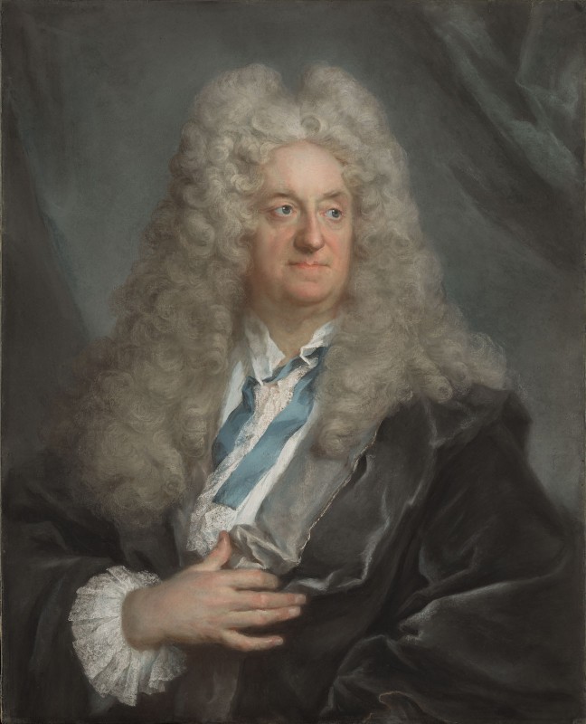 Samuel Bernard, c.1725, Pastel on Blue Paper