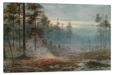 Campfire by the Edge of the Wood, c.1914, Watercolor