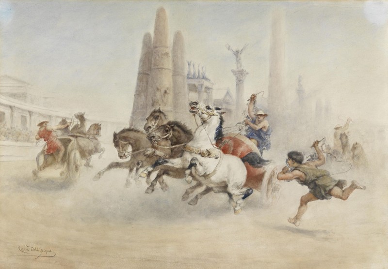 Roman Chariot Race, c.1890, Oil on Canvas