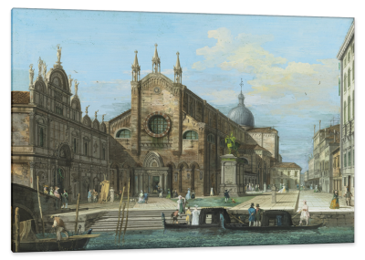 View of the Basilica of Santi Giovanni e Paolo in Venice, c.1810, Watercolor on Parchment