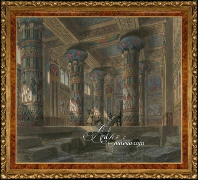 Set Design for Verdi's Opera Aida, after Philippe Chaperon