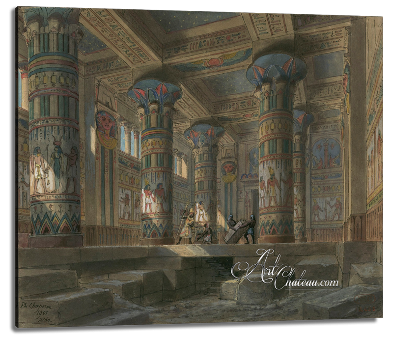 Set Design for Verdi's Opera Aida, after Philippe Chaperon