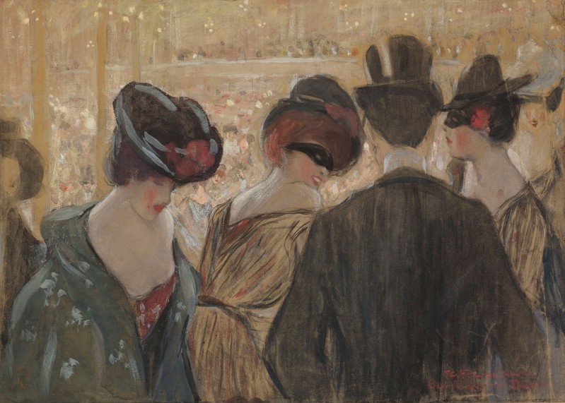 Bal-Bulliers, Paris, c.1910, Gouache, and Pastel on Paper