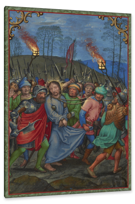 The Arrest of Christ, c.1520, Tempera colors, gold paint, and gold leaf on parchment