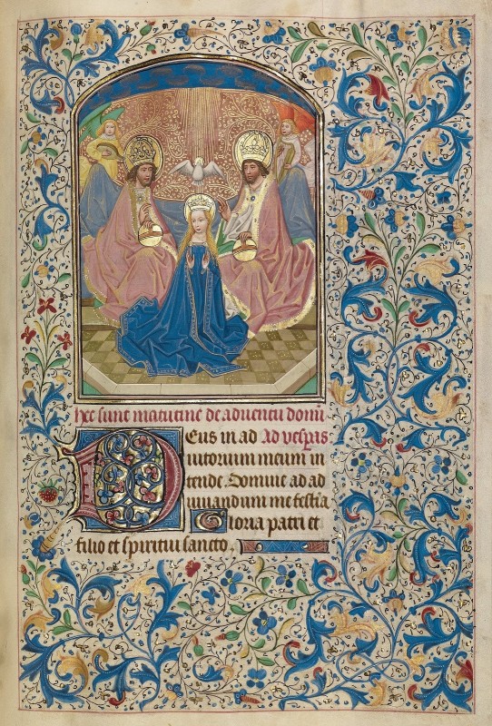 The Coronation of the Virgin, c.1460, Tempera colors, gold leaf, and ink on parchment