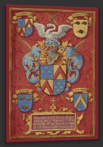 Arms of Lois de la Fontaine, c.1480, Tempera colors and gold on parchment