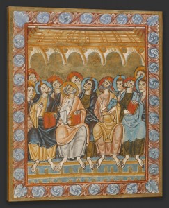Pentecost, c.1050, Tempera colors and gold on parchment