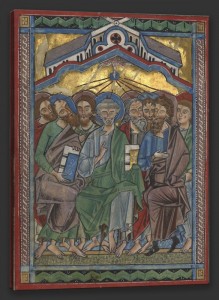 Pentecost, c.1250, Tempera colors, gold leaf, and silver leaf on parchment