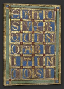 The Opening Illumination of Luke's Gospel, c.1245, Tempera colors, gold, and silver on parchment