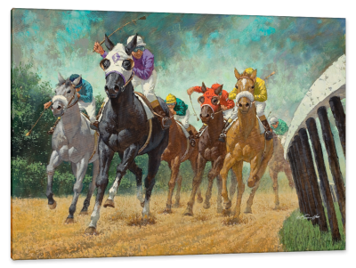 Horse Race, c.1948, Oil on Canvas