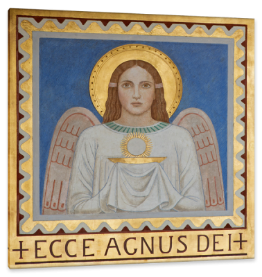 Fresco of Symbolic Angel with the Eucharist, c.1927, Oil on Canvas