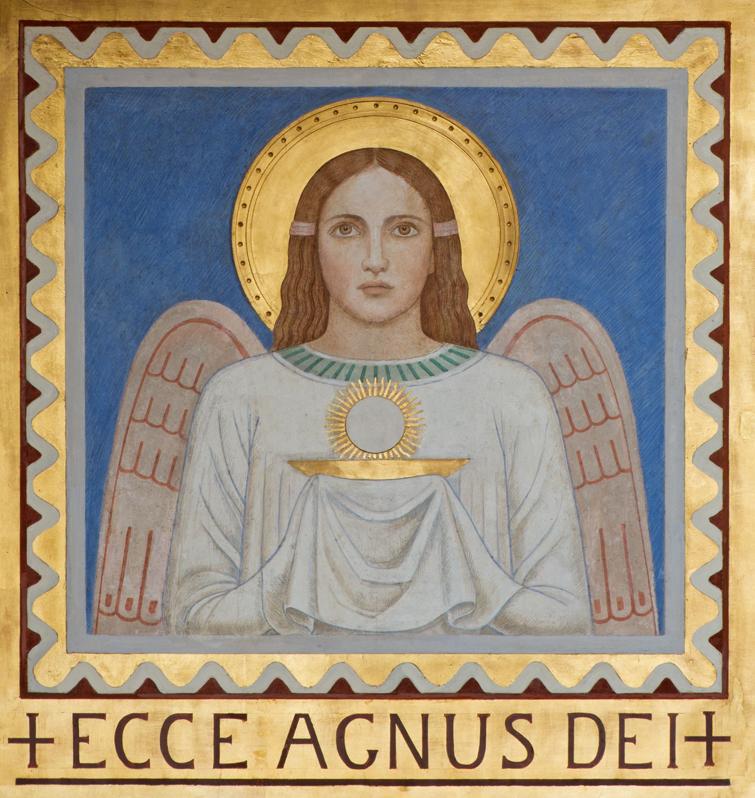 Fresco of Symbolic Angel with the Eucharist, c.1927, Oil on Canvas