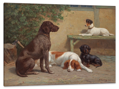 Group of Dogs, c.1908, Oil on Canvas