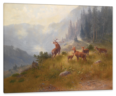 Stag with His Pack, c.1882, Oil on Canvas