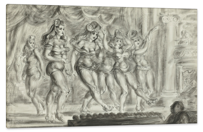 Hudson Burlesque, c.1928, Pastel on Parchment