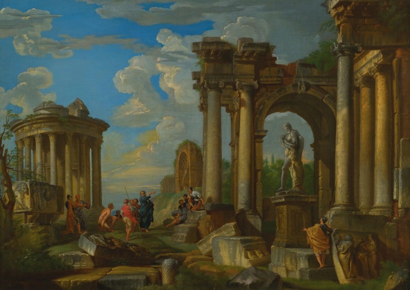 Roman Ruins With Classical Figures, c.1728, Oil on Canvas