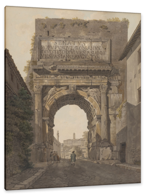 The Arch of Titus, Rome, c.1781, Ink and Watercolor on Parchment