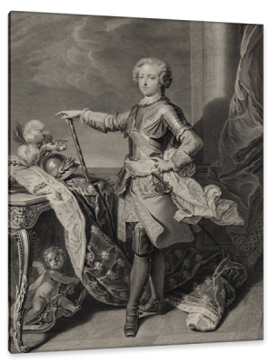 Portrait of a young Louis XV of France, c.1724, Engraving