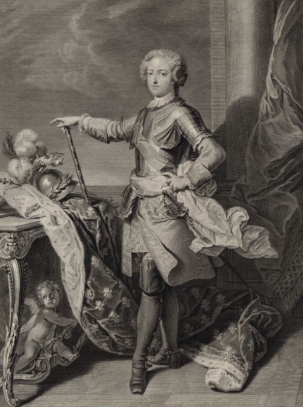 Portrait of a young Louis XV of France, c.1724, Engraving