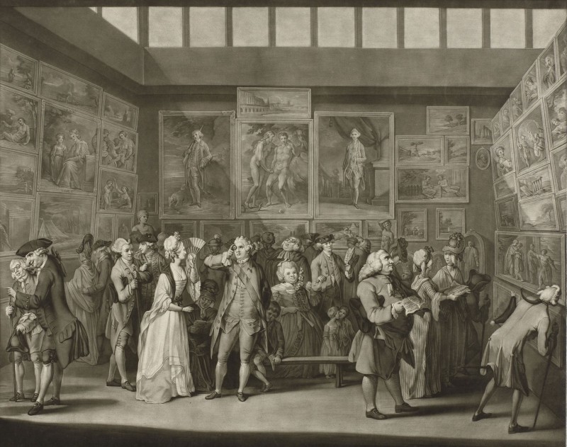 Paintings Exhibition at the Royal Academy, c.1776, Engraving