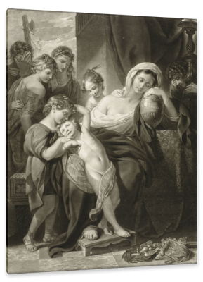 Agrippina weeping over the ashes of Germanicus, c.1770, Engraving