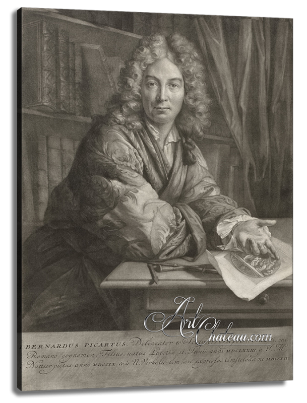 Portrait of Bernard Picart, after Nicolaas Verkolje