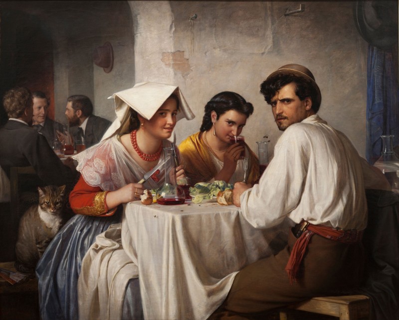 In a Roman Osteria, c.1866, Oil on Canvas