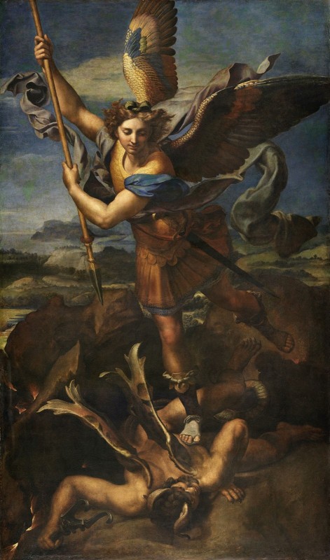Saint Michael Vanquishing Satan, Le Grand Saint Michael, c.1518, Oil on Canvas