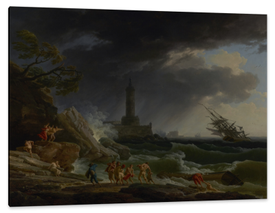 A Storm on a Mediterranean Coast, c.1770, Oil on Canvas