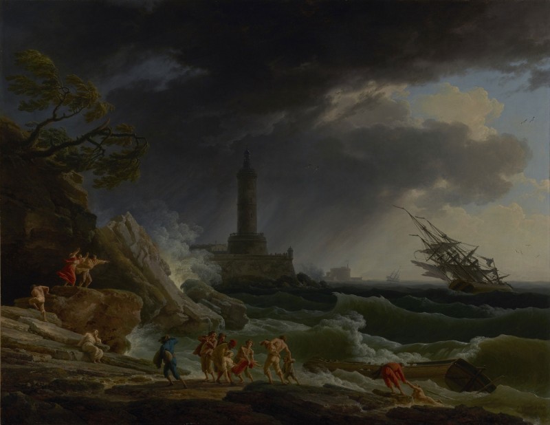 A Storm on a Mediterranean Coast, c.1770, Oil on Canvas