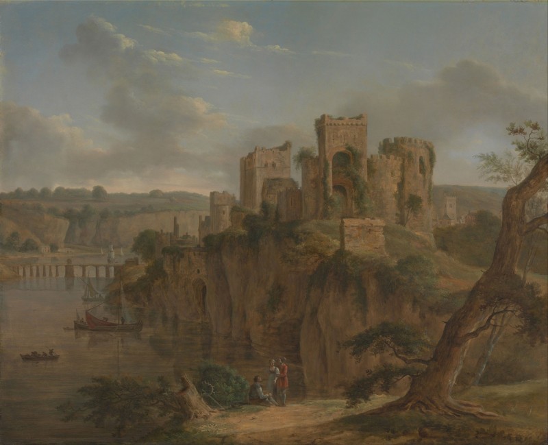 Chepstow Castle, Wales, c.1795, Oil on Panel