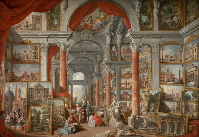Gallery with Views of Modern Rome, c.1758, Oil on Canvas
