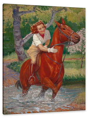 Beauty on Horseback, c.1946, Oil on Canvas
