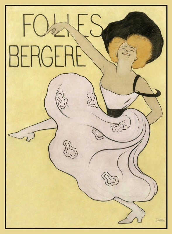 Folies Bergère Advert, c.1900, Pastel on Paper