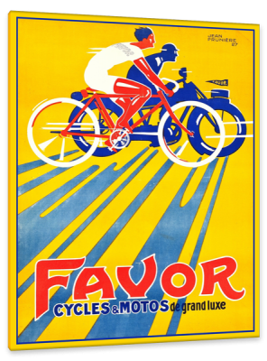 Favor Cycles and Motos French, c.1927, Oil on Canvas