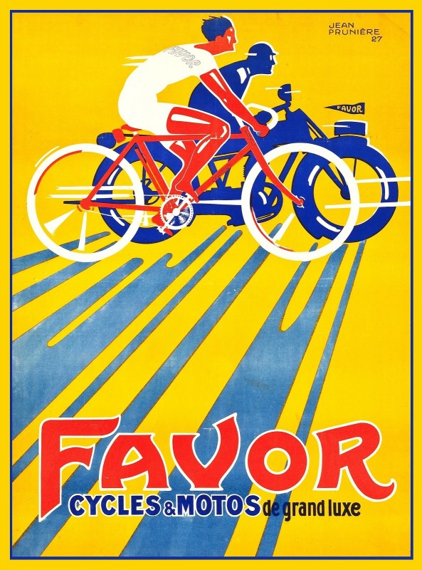 Favor Cycles and Motos French, c.1927, Oil on Canvas