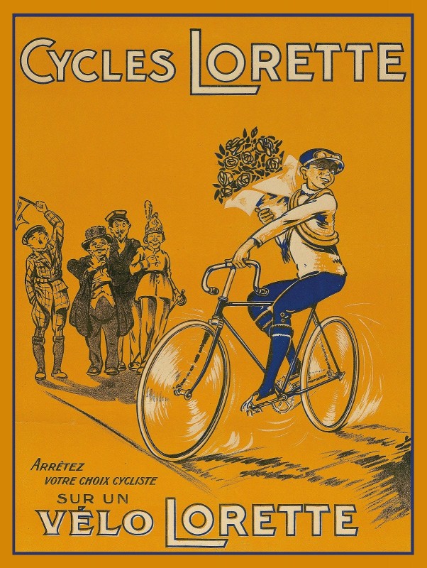 Cycles Lorette Bicycles, c.1930, Lithograph on Fine Linen