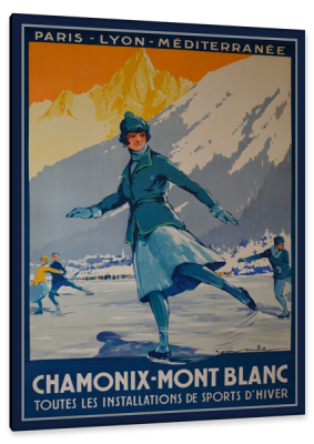 Chamonix-Mont Blanc, c.1924, Lithograph on Fine Linen