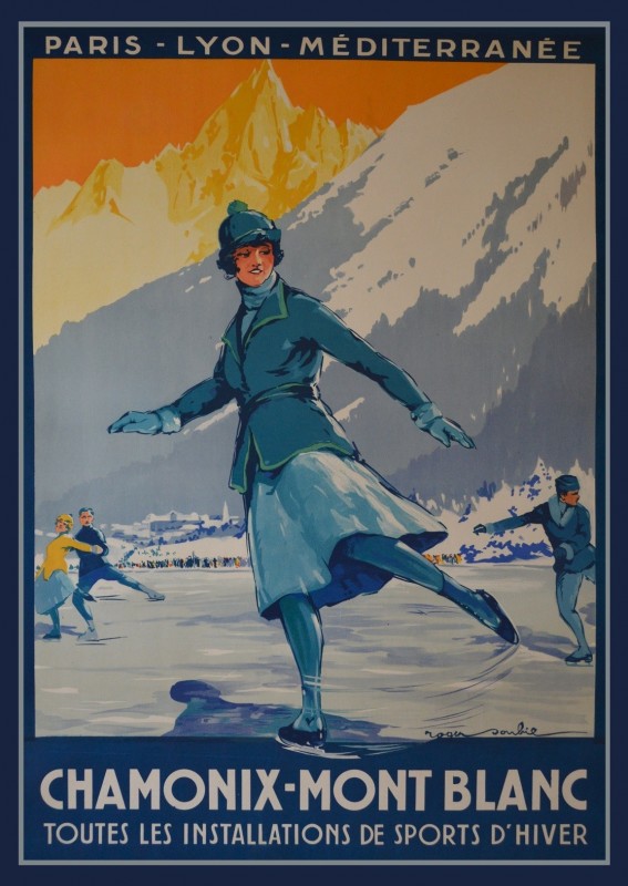 Chamonix-Mont Blanc, c.1924, Lithograph on Fine Linen