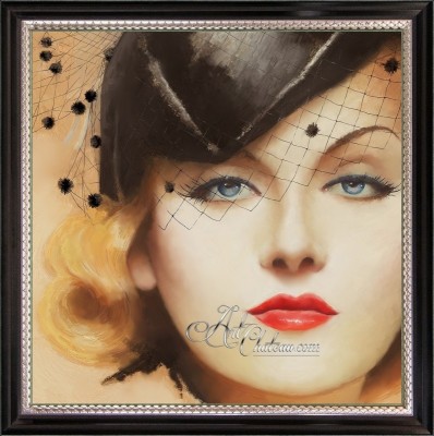 Vintage Hollywood Painting of Carole Lombard