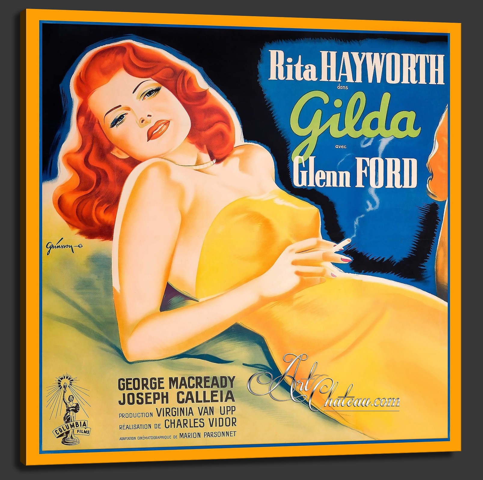 Vintage Movie Poster, Rita Hayworth Starring in Gilda