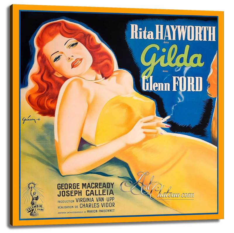 Vintage Movie Poster, Rita Hayworth Starring in Gilda